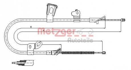 17.1078 METZGER Трос ручного гальма