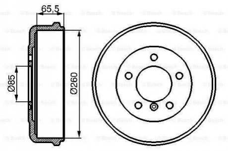 0 986 477 038 BOSCH Барабан гальмівний