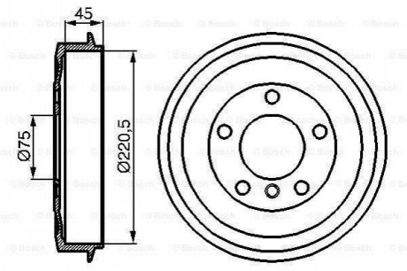 0 986 477 043 BOSCH Барабан гальмівний