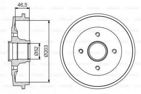 0 986 477 184 BOSCH Барабан гальмівний