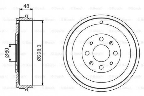 0 986 477 208 BOSCH Барабан гальмівний