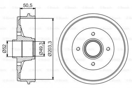 0 986 477 210 BOSCH Барабан гальмівний