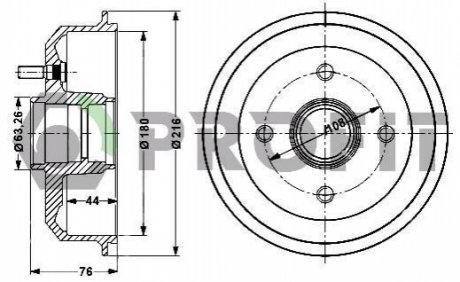 5020-0024 PROFIT Барабан гальмівний