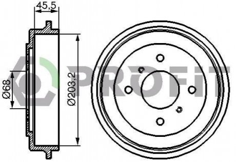 5020-0059 PROFIT Барабан гальмівний
