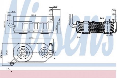 90708 NISSENS Радиатор маслянный