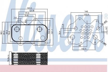 90712 NISSENS Радиатор маслянный