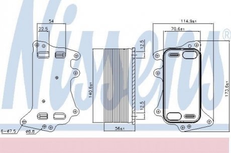 90908 NISSENS Радиатор маслянный