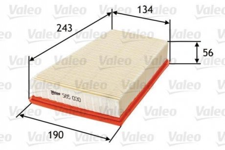 585030 Valeo Фільтр повітряний