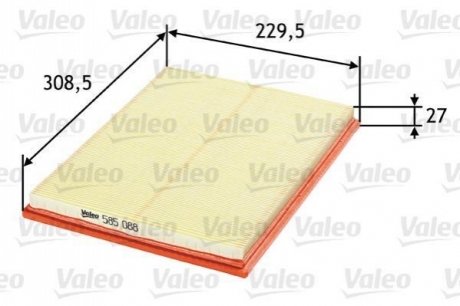 585088 Valeo Фильтр повітряний