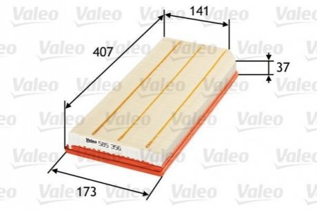 585356 Valeo Фильтр повітряний