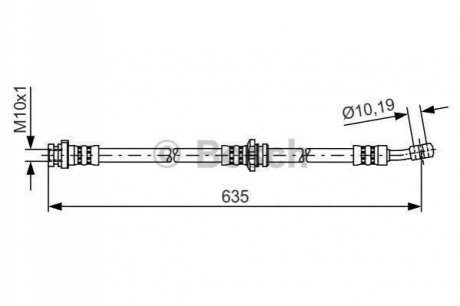 1 987 481 433 BOSCH Шланг гальмівний