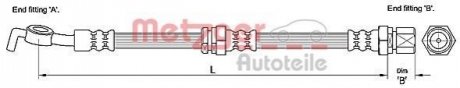 4110193 METZGER Шланг гальмівний