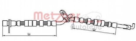 4110709 METZGER Шланг гальмівний