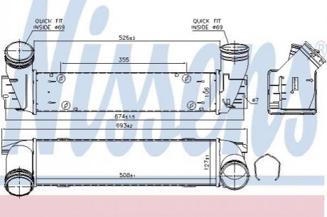 96337 NISSENS Радіатор наддуву