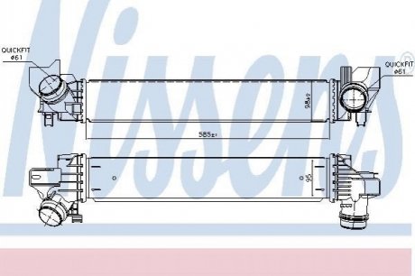 96378 NISSENS Интеркулер MINI COUNTRYMAN (F60) (15-) COOPER 1.5 TURBO