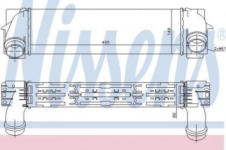 96440 NISSENS Радиатор наддуву