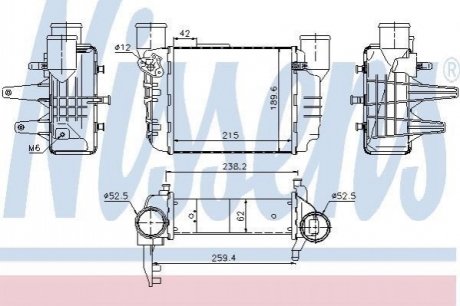 96709 NISSENS Радіатор наддуву