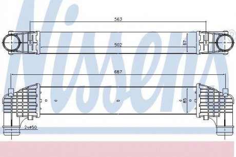 96750 NISSENS Радиатор наддуву