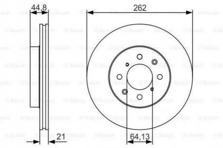 0986479R80 BOSCH Диск тормозной