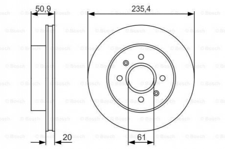 0 986 479 R52 BOSCH Диск гальмівний