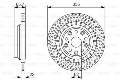 0 986 479 T34 BOSCH Диск гальмівний