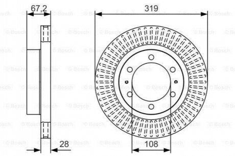 0 986 479 T80 BOSCH Диск гальмівний