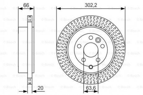 0 986 479 U44 BOSCH Диск гальмівний