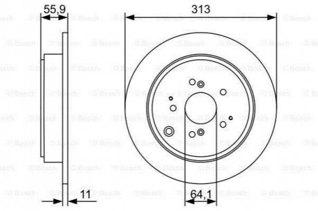 0 986 479 W23 BOSCH Диск гальмівний