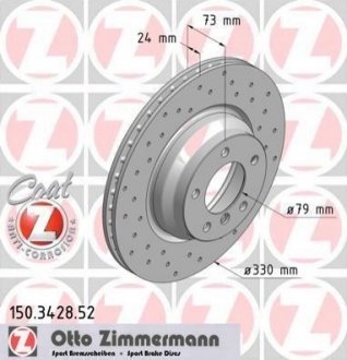 150.3428.52 ZIMMERMANN Диск гальмівний