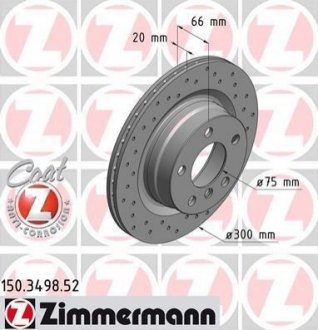 150.3498.52 ZIMMERMANN Диск гальмівний