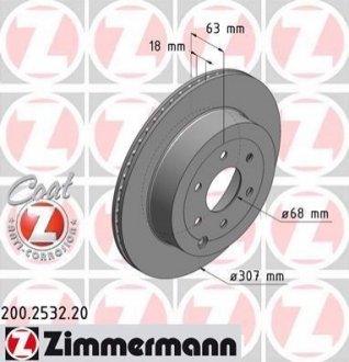 200.2532.20 ZIMMERMANN Диск гальмівний