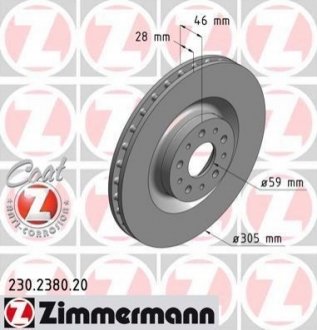 230.2380.20 ZIMMERMANN Диск гальмівний