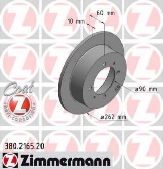 380.2165.20 ZIMMERMANN Диск гальмівний