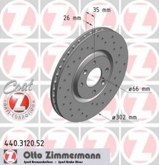 440.3120.52 ZIMMERMANN Диск гальмівний