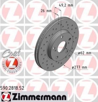 590.2818.52 ZIMMERMANN Диск гальмівний