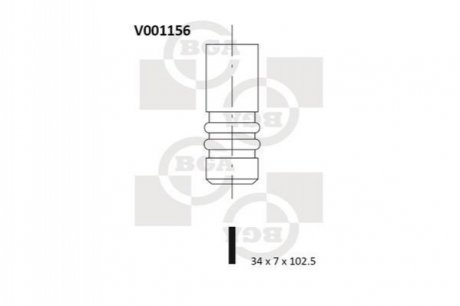 V001156 BGA Клапан двигателя