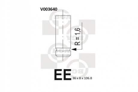 V003640 BGA Клапан двигателя