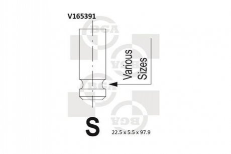 V165391 BGA Клапан двигателя