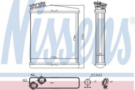 73645 NISSENS Радіатор пічки
