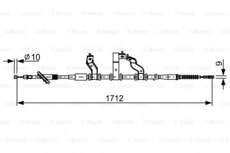 1987482529 BOSCH Трос зупиночних гальм