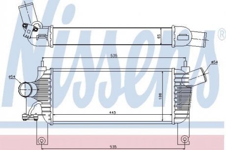 96622 NISSENS Радіатор наддуву