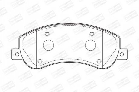 573275CH CHAMPION Колодки тормозные дисковые передні Transit 2.2TDCi, 2.3 16V, 2.4 TDCi RWD (06-)