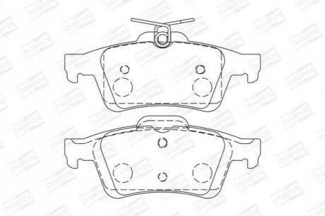 573732CH CHAMPION Колодки тормозные дисковые задні FORD Focus C-Max / Focus II - MAZDA 3 (573732C