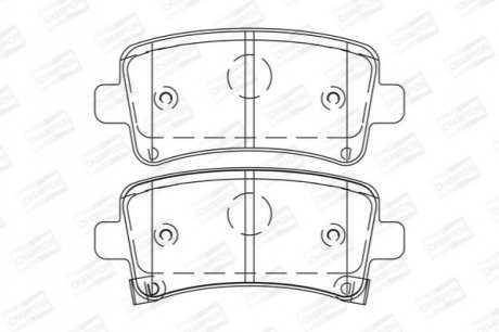 573313CH CHAMPION Колодки тормозные дисковые задние Opel/ Vauxhall Insignia (08-) (573313CH) CHAMP