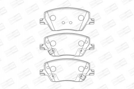 573626CH CHAMPION Колодки тормозные дисковые передні Fiat Tipo, Tipo SW/ Linea (15-) (573626CH) C