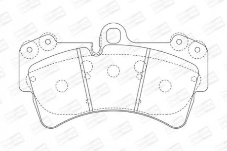 573282CH CHAMPION Колодки тормозные дисковые передні PORSCHE Cayenne, VW Touareg (573282CH) CHAMP