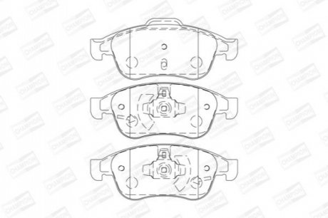 573268CH CHAMPION Колодки тормозные дисковые передние Renault Megane III (08-) (573268CH) CHAMPION