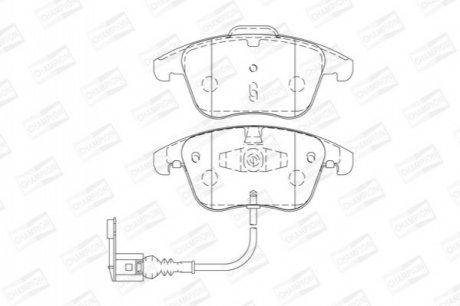 573246CH CHAMPION Колодки тормозные дисковые передні VW Tiguan all models (07-) (573246CH) CHAMPI