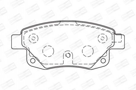 573277CH CHAMPION Колодки тормозные дисковые задні Transit 2.2TDCi, 2.3 16V, 2.4 TDCi (06-) (5732