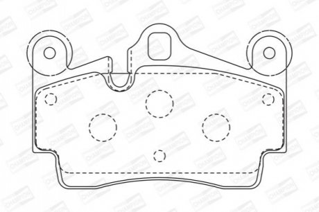 573227CH CHAMPION Колодки тормозные дисковые задні PORSCHE Cayenne, VW Touareg (573227CH) CHAMPIO